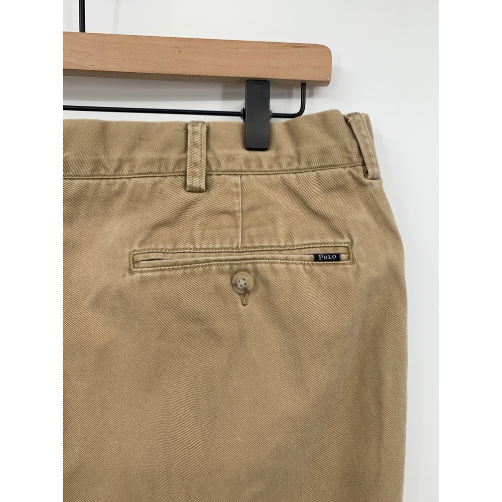 Polo Ralph Lauren Pants Mens 36x32 Tan Solid Classic Fit Chino Cotton Casual